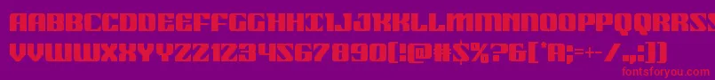 21gunsalutecond Font – Red Fonts on Purple Background