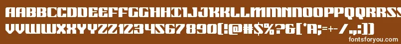 21gunsalutecond Font – White Fonts on Brown Background