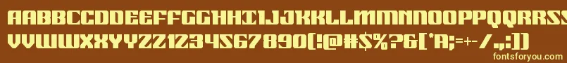 21gunsalutecond Font – Yellow Fonts on Brown Background