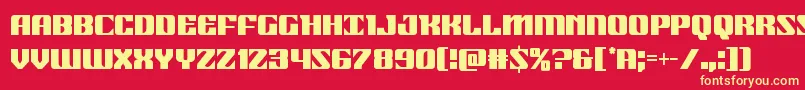 21gunsalutecond Font – Yellow Fonts on Red Background