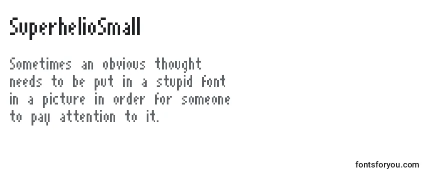 SuperhelioSmall Font