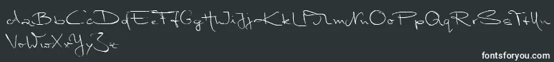 MarleenScriptNormalReduced Font – White Fonts on Black Background