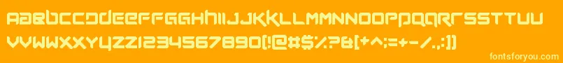 FutureNow Font – Yellow Fonts on Orange Background