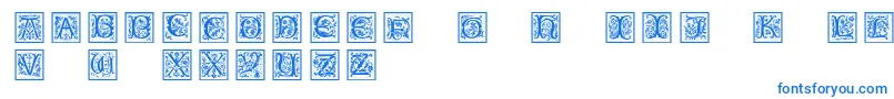 Petitfleurnormal Font – Blue Fonts on White Background