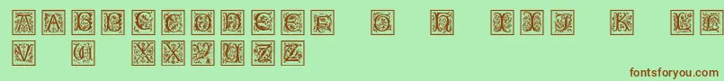 Petitfleurnormal Font – Brown Fonts on Green Background