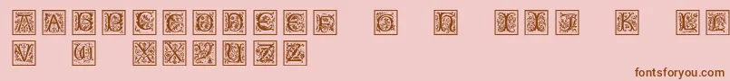 fuente Petitfleurnormal – Fuentes Marrones Sobre Fondo Rosa
