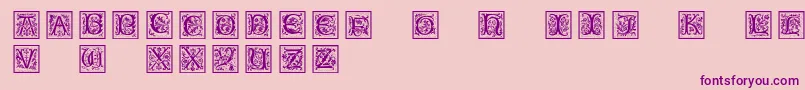 fuente Petitfleurnormal – Fuentes Moradas Sobre Fondo Rosa