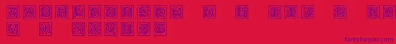 Petitfleurnormal Font – Purple Fonts on Red Background