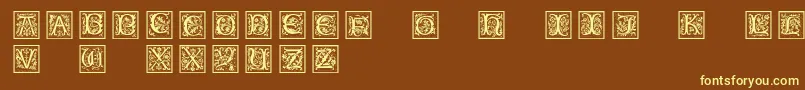 Petitfleurnormal Font – Yellow Fonts on Brown Background