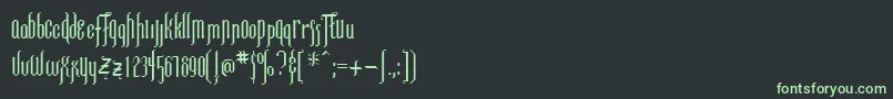 Шрифт LorraineRegular – зелёные шрифты на чёрном фоне