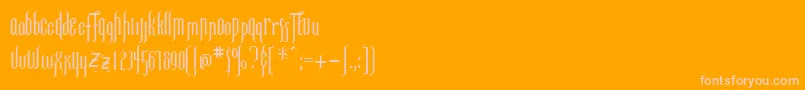 LorraineRegular Font – Pink Fonts on Orange Background