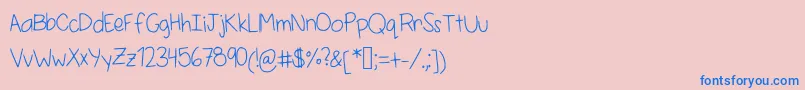 More about Selenashandwriting Font Selenashandwriting Font – Blue Fonts on Pink Background