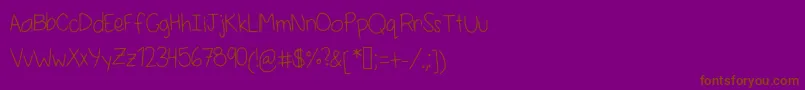 Selenashandwriting Font – Brown Fonts on Purple Background