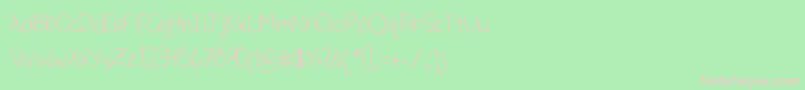 Selenashandwriting Font – Pink Fonts on Green Background