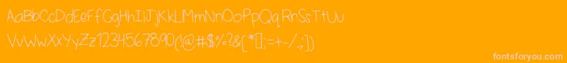 Selenashandwriting Font – Pink Fonts on Orange Background