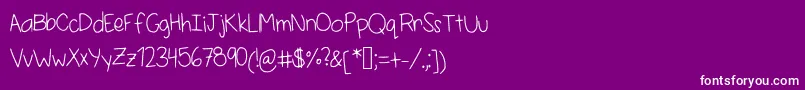 Selenashandwriting Font – White Fonts on Purple Background