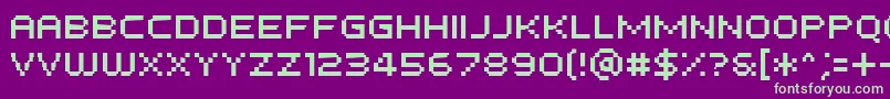 Шрифт PfTempestaFive – зелёные шрифты на фиолетовом фоне