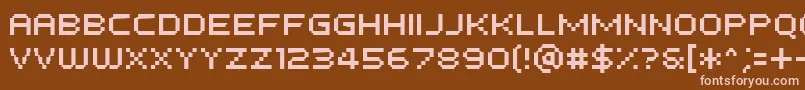 PfTempestaFive Font – Pink Fonts on Brown Background