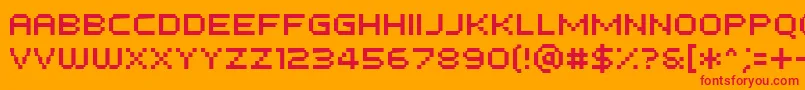 PfTempestaFive Font – Red Fonts on Orange Background