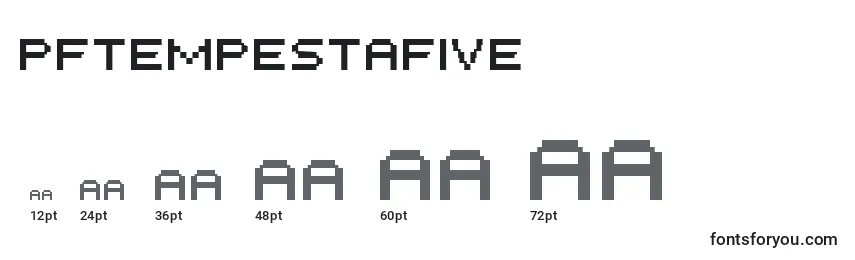 Размеры шрифта PfTempestaFive