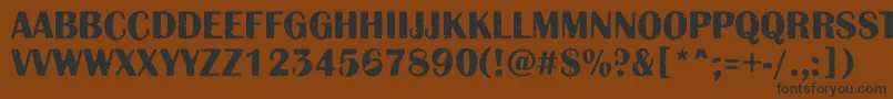 AAlbionicttlrgbt Font – Black Fonts on Brown Background