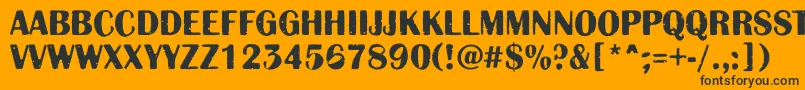 AAlbionicttlrgbt Font – Black Fonts on Orange Background