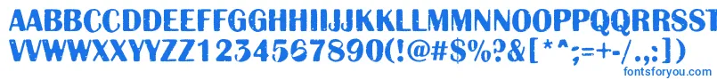 フォントAAlbionicttlrgbt – 白い背景に青い文字