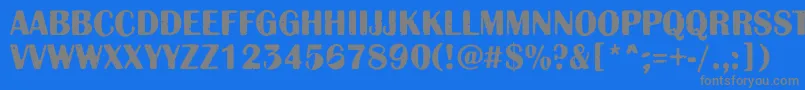 AAlbionicttlrgbt Font – Gray Fonts on Blue Background