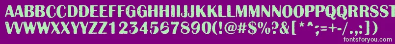 AAlbionicttlrgbt Font – Green Fonts on Purple Background