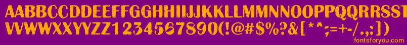 AAlbionicttlrgbt Font – Orange Fonts on Purple Background