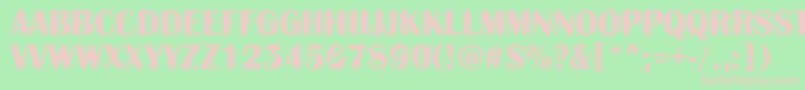 AAlbionicttlrgbt Font – Pink Fonts on Green Background