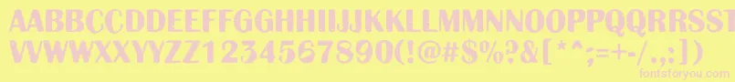 AAlbionicttlrgbt Font – Pink Fonts on Yellow Background