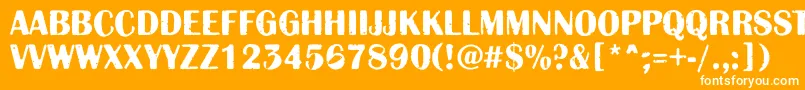 AAlbionicttlrgbt Font – White Fonts on Orange Background