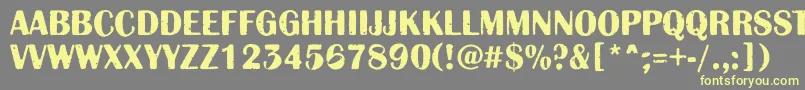 AAlbionicttlrgbt Font – Yellow Fonts on Gray Background