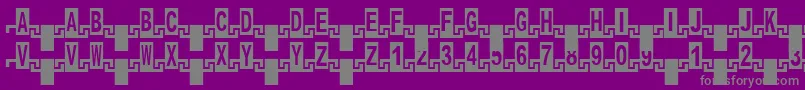 Шрифт Zipper1Cyr – серые шрифты на фиолетовом фоне