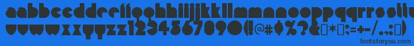 MisirlouRegular Font – Black Fonts on Blue Background