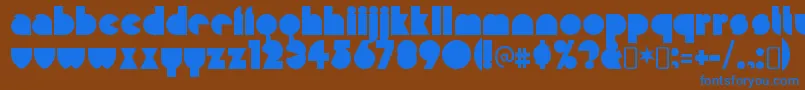 MisirlouRegular Font – Blue Fonts on Brown Background