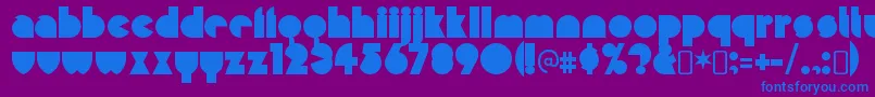 MisirlouRegular Font – Blue Fonts on Purple Background