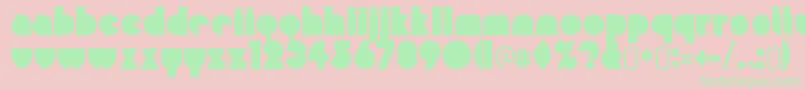 MisirlouRegular Font – Green Fonts on Pink Background