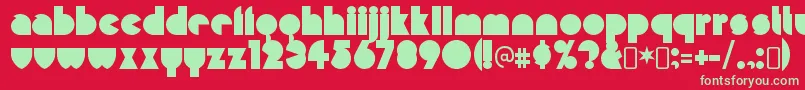 MisirlouRegular Font – Green Fonts on Red Background