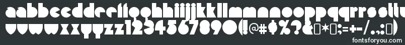 MisirlouRegular-fontti – valkoiset fontit mustalla taustalla