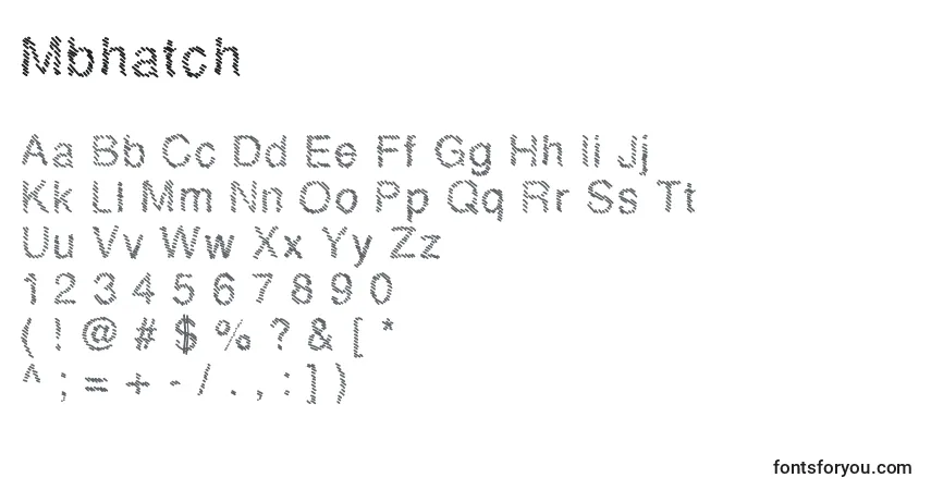 Fuente Mbhatch - alfabeto, números, caracteres especiales