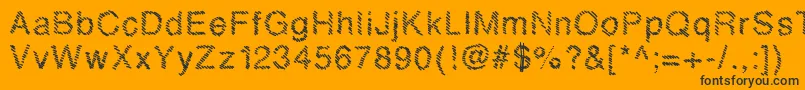 Mbhatch Font – Black Fonts on Orange Background