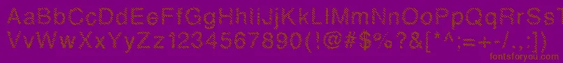 Mbhatch Font – Brown Fonts on Purple Background