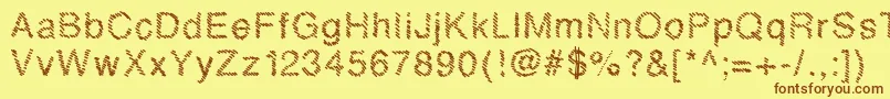 Mbhatch Font – Brown Fonts on Yellow Background