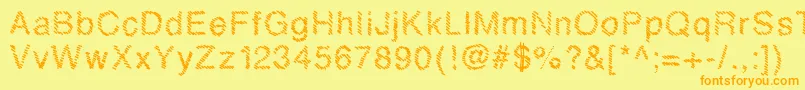 Mbhatch Font – Orange Fonts on Yellow Background