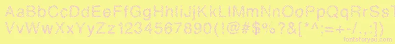 Mbhatch Font – Pink Fonts on Yellow Background