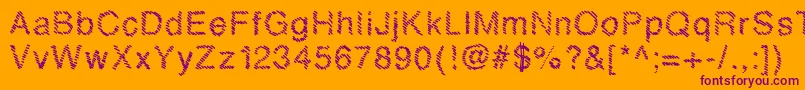 Mbhatch Font – Purple Fonts on Orange Background