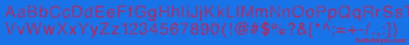 Mbhatch Font – Red Fonts on Blue Background