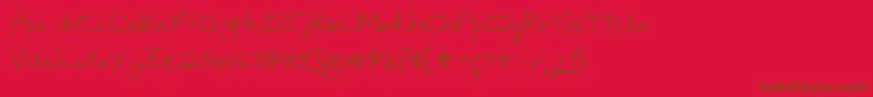 Narinx Font – Brown Fonts on Red Background